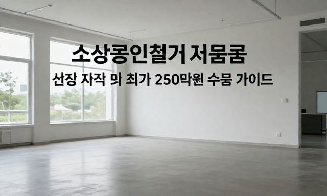 소상공인철거지원금 관련 이미지 - 소상공인철거지원금 신청 자격 및 최대 250만원 수령 방법 가이드