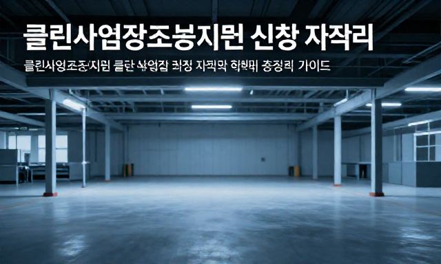 클린사업장조성지원 관련 이미지 - 클린사업장조성지원 신청 자격 및 혜택 총정리 가이드